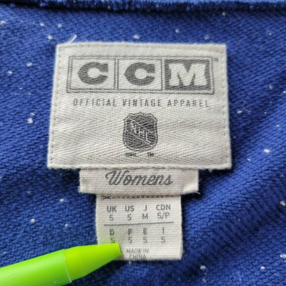 CCM NHL Toronto Maple Leafs Hockey Sweatshirt Lightweight Soft Blue Womens Small - Picture 6 of 9